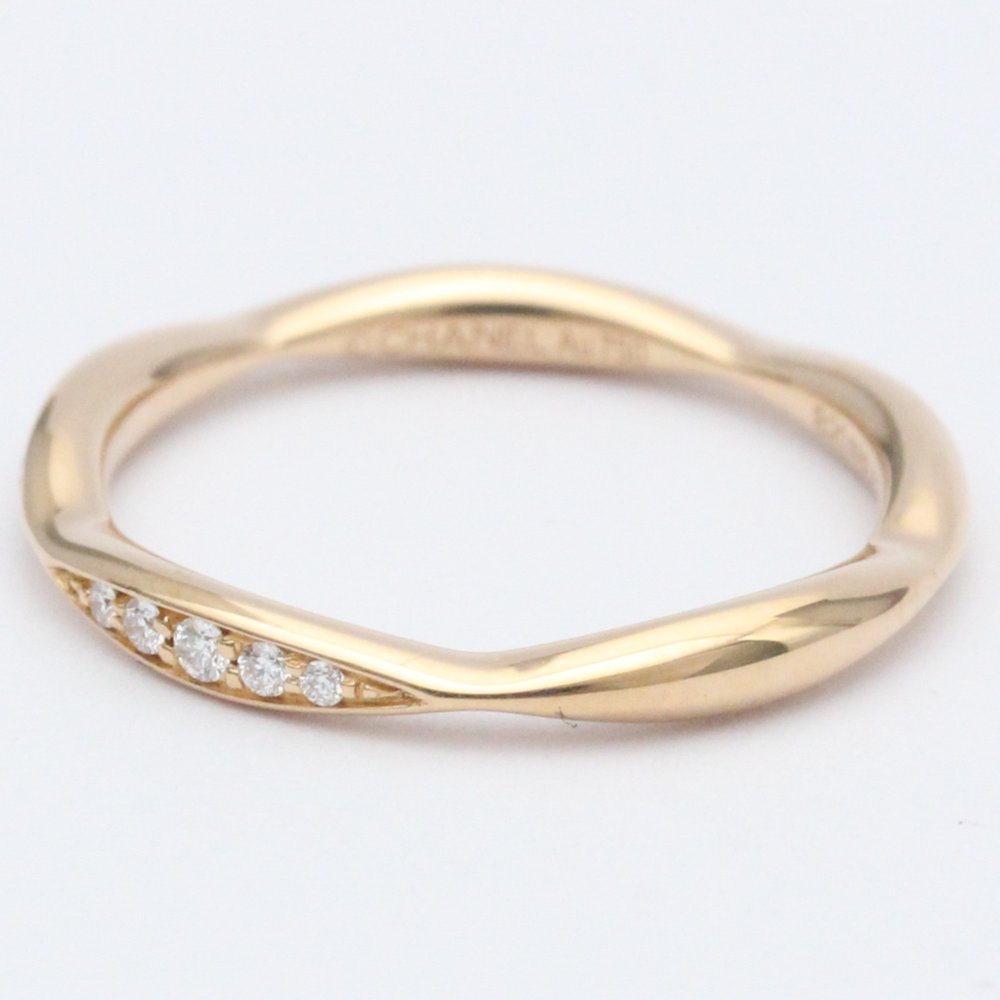 CHANELPolished  Camellia Half Eternity Diamond Ring #50 18K Pink Gold BF558039 - Picture 3 of 8